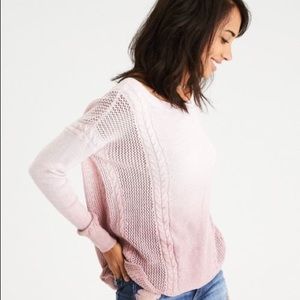 Pink ombré knitted long sleeve